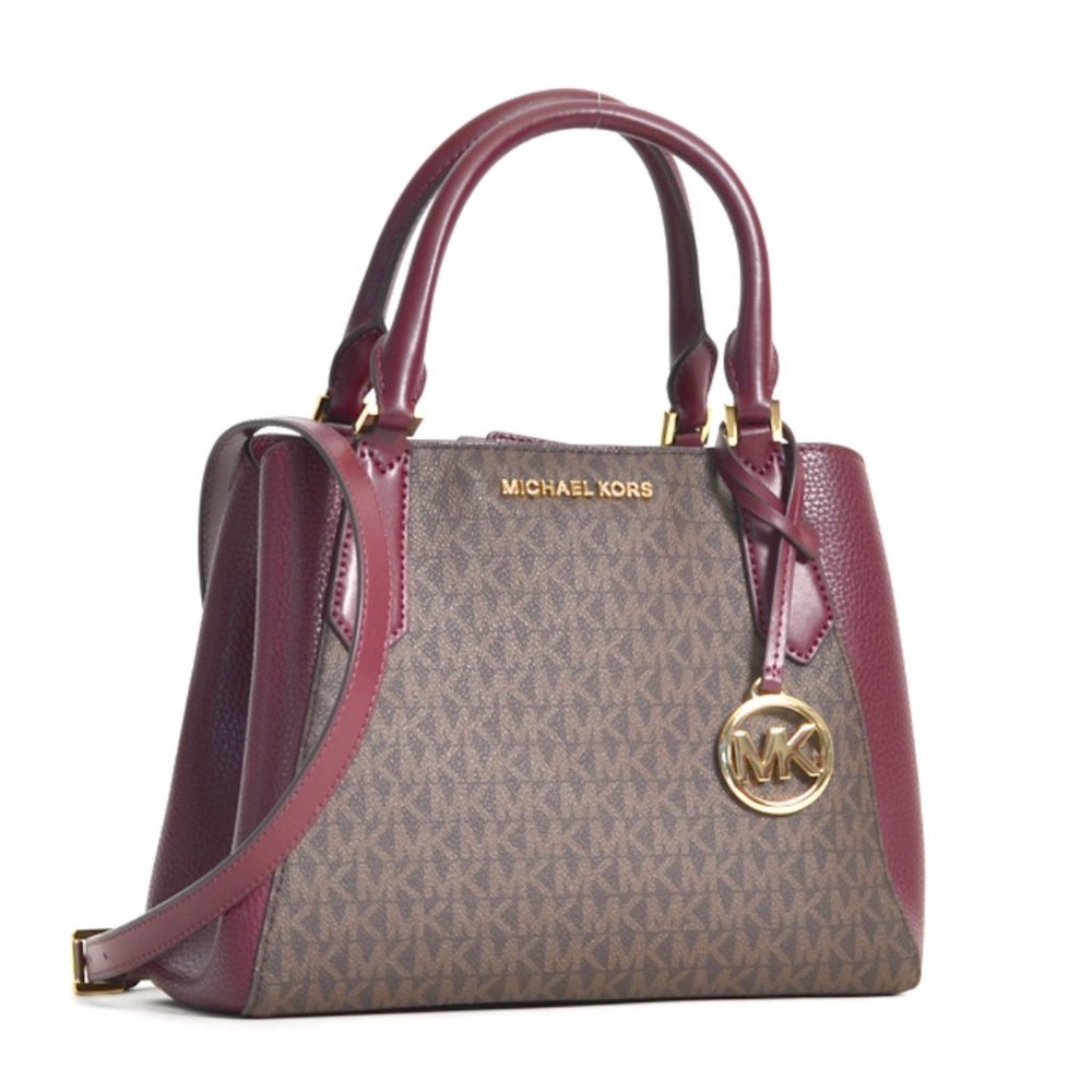 EUC Michael Kors Kimberly Satchel Purse Shoulder Bag with Matching Wallet